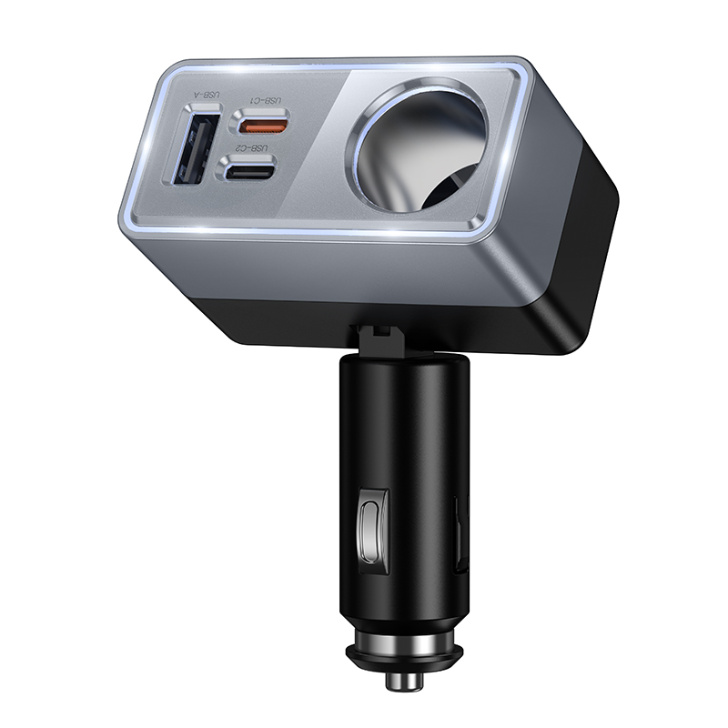 Hoco 165W High Power Cigarette Lighter Car Charger Z65A - Black